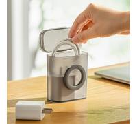 Caja organizadora multifuncional para cables de datos móviles con soporte para teléfono, caja de almacenamiento transparente con cajón y mini