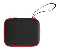 Caja Organizadora para Púas de Guitarra de Nylon Borde Rojo y Malla Negra, Estuche Portátil para Accesorios, Contenedor Resistente para Púas de Guitarra, Bolsa Práctica