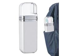 Caja organizadora portátil para cepillos de dientes, estuche de viaje para cepillos de dientes, soporte para lavabo, organizador | recipiente de almacenamiento para vasos de viaje, soporte seguro para
