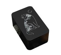 Caja organizadora rectangular de metal, caja de almacenamiento de cartas, dinero, monedas, caramelos, llaves, tarots de negocios, lata de almacenamiento