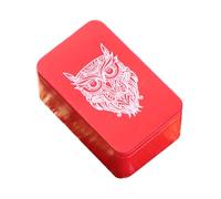 Caja organizadora rectangular de metal, caja de almacenamiento de tarjetas, dinero, monedas, caramelos, tarots de negocios, lata de almacenamiento, tarjetas verticales