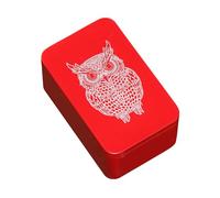 Caja organizadora rectangular de metal, caja de almacenamiento de tarjetas, dinero, monedas, caramelos, tarots de negocios, lata de almacenamiento, tarjetas verticales