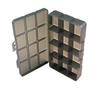 Caja organizadora transparente multirejilla ajustable para herramientas, tornillos, joyas y suministros de manualidades - Caja de almacenamiento de plástico de 24 compartimentos, 195 x 100 x 55 (12