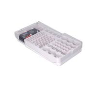 Caja Organizadora y Comprobador de Baterías Inteligente: Comprobador Digital de Capacidad para Baterías AA, AAA, CD y 9V, Pantalla LCD