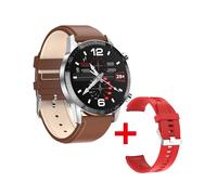 (Caja original, cuero BW, sílice rojo) Relojes inteligentes NFC para adultos, reloj inteligente EKG PPG, resistente