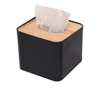 Caja PañUelos Caja de pañuelos for Guardar Papel, decoración Mesa for el hogar(Black2)