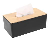 Caja PañUelos Contenedores de Almacenamiento de plástico, Caja for pañuelos de Ropa, Organizador de Bolsas de Toallas de Papel, dispensador, servilleteros for Dormitorio, Oficina, Rectangular(Black)