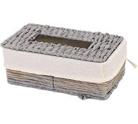 Caja Pañuelos Moderna Caja de Tejido bambú Hecho a Mano Moda Almacenamiento servilletas for el hogar Decoración del Cocina Oficina Decorativa(Style5)