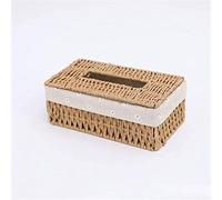 Caja Pañuelos Moderna Caja de Tejido bambú Hecho a Mano Moda Almacenamiento servilletas for el hogar Decoración del Cocina Oficina Decorativa(Style1)