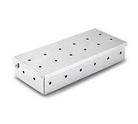 Caja para ahumar carne de acero inoxidable para barbacoa, astillas de madera, accesorios de parrilla Won'for T Warp, 22,2 x 9,6 x 4,4 cm, caja de ahumador de barbacoa, pellets de madera para parrilla