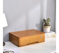 Caja Para Almacenaje De Material De Oficina - Archivador Plano De 1/2/3/4 Niveles Con Cerradura, Caja De Almacenamiento Sólida Con Cajones, Archivadores De Madera Para Encimera.(D,1 layer)
