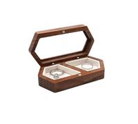 Caja para anillo de bodas, Joyero de madera multicolor for anillos, ideal for viajes. Perfecto for guardar collares y pendientes. Un regalo for bodas(Color-2)