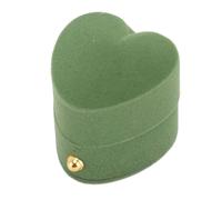 Caja para anillos con forma de corazón, exquisita y romántica, pequeña.