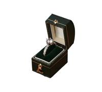 Caja Para Anillos De Boda Caja de anillos exquisita moda joyería alta gama accesorios disparo ligero lujo compromiso vintage portátil mini Almacenamiento(Color 8)