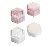 Caja Para Anillos De Terciopelo De 2 Piezas, Caja Para Presentación De Joyas, Caja Para Anillos Elee Y Sencilla, Caja De Regalo Para Anillos, Accesorios De Joyería