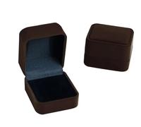 Caja Para Anillos Joyero pendiente anillo exhibición organizador de almacenamiento tapa cuadrada abierta Cas boda casarse
