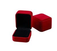 Caja Para Anillos Joyero pendiente anillo exhibición organizador de almacenamiento tapa cuadrada abierta Cas boda casarse