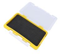 Caja para Anzuelos de Pesca, Inserto de Espuma Delgado, Impermeable, Pesca con Seuelos, en Roca, Plstico, Amarillo, Caja Organizadora para Anzuelos de