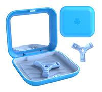 Caja Para Aparatos De Ortodoncia, Caja Dentadura Postiza, Caja De Retenedor, Caja De Almacenamiento De Dentadura, Contenedor Para Dentadura, Caja Para Carril, (azul+azul)