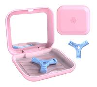 Caja Para Aparatos De Ortodoncia, Caja Dentadura Postiza, Caja De Retenedor, Caja De Almacenamiento De Dentadura, Contenedor Para Dentadura, Caja Para Carril, (ros rosa)