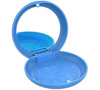 Caja para aparatos de ortodoncia, caja para carril (también para férula de mordida, carril de rodillo), 1 unidad KFO (Azul claro+Espejo)