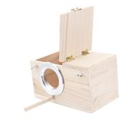 Caja para Aves de Madera con Juntas Reforzadas, 1 Pieza | Fácil de Limpiar, Protección contra Viento y Lluvia, para Niños y Observación en Jardín