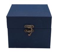 Caja para Cabeza de Muñeca, Contenedor con Esponja Antigolpes, Beige para Circunferencia 16-16.5 cm - Protección Segura, Material Resistente, Uso Versátil (Azul oscuro)