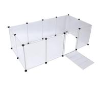 Caja para cachorros, caja plegable para perros, para jardín, pluma de ejercicio portátil para perros, con puertas para interiores, autocaravana, camping (12 unidades grande)