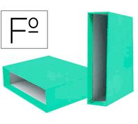 Caja para Carpeta Archivadora con Palanca en Folio Documenta Card Lombada 75mm Verde Claro