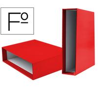 Caja para Carpeta Archivadora Folio Documenta Card Lomo 82mm Color Rojo