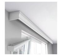 Caja para Cenefa de Cortina, Caja Doble para Cenefa de Cortina de Alta Resistencia con riel Doble, riel Divisor de ambientes 3 en 1 para Montaje en Techo/Pared - Ideal para Sala de Estar, do