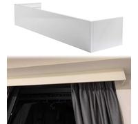 Caja para Cenefa de Cortina Opaca para Ventanas, Panel Decorativo para Techo/Pared, Cubierta para Barra de Cortina sin riel, Longitud Personalizable de 1 a 6 m, solución Elegante para el tra