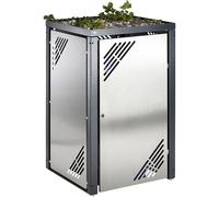 Caja para contenedor de basura con tapa para plantas VAR, bajo llave