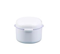 Caja Para Dentaduras Postizas 2 uds caja de dentadura retenedor de doble capa caja de dentadura remojo dientes invisibles Limpieza de dentaduras almacenamiento de dientes Estuche portátil(White)