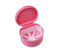 Caja Para Dentaduras Postizas Caja de baño for dentadura postiza, caja de almacenamiento for limpieza de dentaduras postizas, contenedor de red colgante, caja de retención, 3 uds.(Pink)