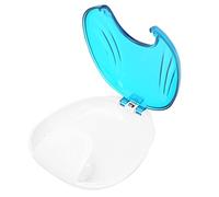 Caja para Dentaduras Postizas, Diseño Fácil de Limpiar, Caja de Dientes Falsa Abierta Accidentalmente con Luz Pequeña para Almacenar la Mayoría de los Artículos Pequeños para Viajes,(Azul claro)