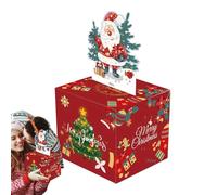 Caja para dinero de Navidad | Regalos para dinero - Con ranura para tarjetas, diseño de Papá Noel para fiestas, Pascua, Halloween, vacaciones felicitaciones
