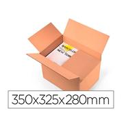 Caja para embalar q-connect ultrarresistente regulable en altura carton canal doble 7 mmcolor kraft 350x325x280 mm - KF14292