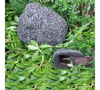 Caja para esconder llaves, almacenamiento seguro y discreto en forma de animal para llaves al aire libre, caja de rocas para esconder llaves (D)