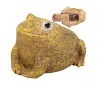 Caja para esconder llaves de resina al aire libre con rana, caracol, tortuga, árbol, piedra, aspecto animal, resistente a la intemperie, solución discreta de llave de repuesto (A)
