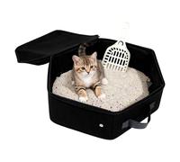 Caja para Gatos: Transportador Portátil Resistente Al Agua, Bandeja De Plegable, Orinal De Viaje para Mascotas | Accesorio De Baño Compacto Kitty para El Hogar, Hotel, Apartamento, Jardín, Viaje