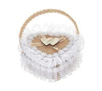 ＡＷＨＡＯ Caja para Guardar Anillos de Boda, Cesta de Mano con asa, Mini Cesta de Almacenamiento para de, Ideal para fotografía, Fiesta, Boda, 10cmx10cm