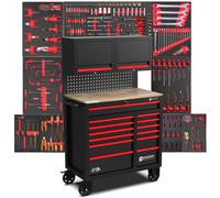 Caja para Herramientas Con Carro de Taller Equipado 11 Cajonera 9 Lleno