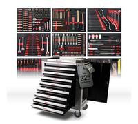 Caja para Herramientas Lleno De Con Premium XXL 9 Cajonera Carro Taller