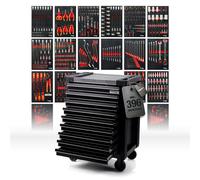 Caja para Herramientas Mephisto Proline "Full Negro " Con 9 Cajonera Voll
