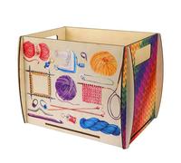 Caja para hilos de madera - Caja de gran capacidad | Porta ganchos y agujas para hilo para ganchillo, para casa, mesa, estudio, dormitorio, habitación de ocio, profesional, principiante, mujer y