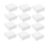 Caja para Joyas 12 Piezas de Papel Esponja para Anillos y Pulseras | Blanco Elegante y Romántico, Almacenamiento Organizado, Resistente y Espacioso, para Propuestas y Bodas