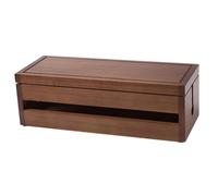 Caja para la gestión de cables Caja de almacenamiento for gestión cables, organizador, funda for guardar cargadores, protector contra sobretensiones, decoración for el hogar y la oficina(Coffee)