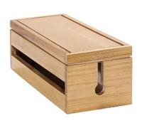 Caja para la gestión de cables Caja de gestión cables organizadora madera for extensión Cable protector contra sobretensiones(Wood Color)