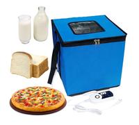 Caja para levar pan, fermentador de masa con control de temperatura, cesta para levar pan, pizza y masa madre, diseño portátil, para hacer pan, yogur, natto y pizza, plegable para almacenamiento, ta